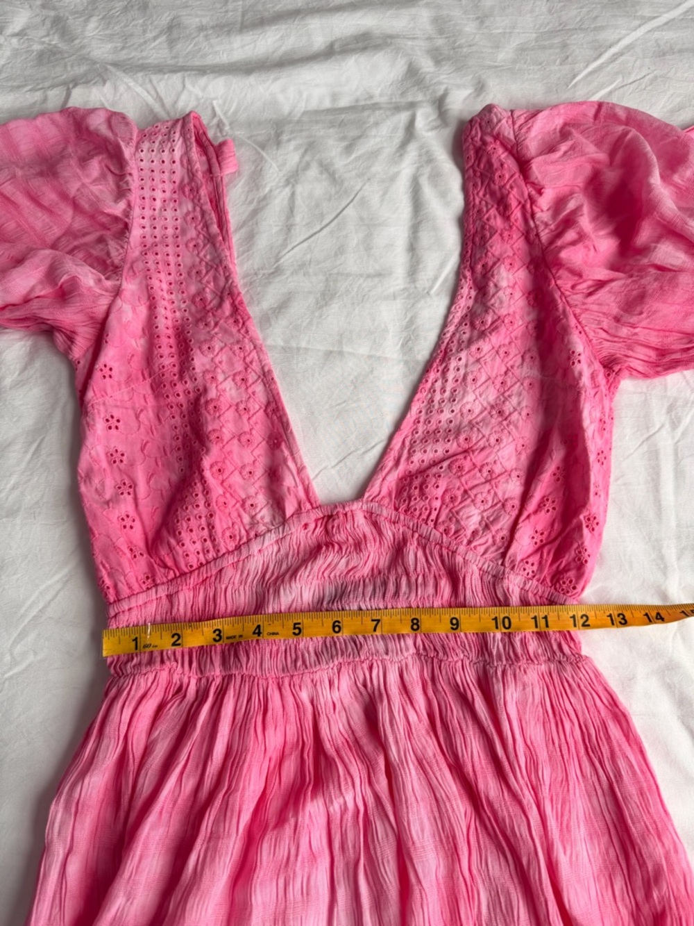 ASOS Pink Mini Dress with Smocked Waist - Picture 14 of 15